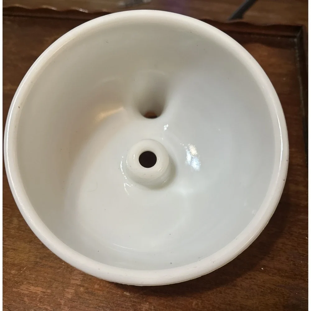 Vintage Milk Glass Attachment For Sunbeam Mixer Juicer‎ 1940-50's